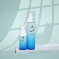 Bouteille pulvérisateur à pompe personnalisée de 60 ml et 150 ml, couleur bleue dégradée givrée, pour spray fixateur, brume tonifiante, nettoyant