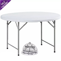 Table de camping carrée Sinoperfect pour l'extérieur, en plastique blanc, pliable, pour événements, mariages, fêtes
