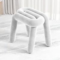 Chaise de salle à manger moderne et simple à dossier haut en tissu avec pieds en métal pour chambre et salle à manger - Meubles de maison