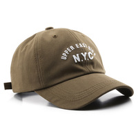Hoge Kwaliteit Custom Katoen Print Logo Baseball Cap Borduren New York 6 Panel Zwarte Baseball Hoed Met Borduurwerk Logo