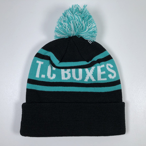 OEM Cao Cấp <span class=keywords><strong>Windproof</strong></span> 100% Acrylic Mùa Đông Beanie Tùy Chỉnh Thêu Ấm Teal Bobble Mũ Thời Trang Jacquard Màu Xanh Pompom <span class=keywords><strong>Skull</strong></span> <span class=keywords><strong>Cap</strong></span> - Product Image 6