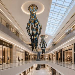 <span class=keywords><strong>Lampadario</strong></span> di Design Moderno in Vetro di Lusso <span class=keywords><strong>per</strong></span> Illuminazione di Ingressi di Centri Commerciali e Sale d'Attesa - Product Image 1