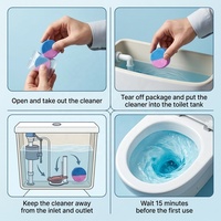 Tablettes nettoyantes et désodorisantes pour toilettes, anti-taches et anti-odeurs, sans danger pour les fosses septiques, blocs bleus à dissolution rapide