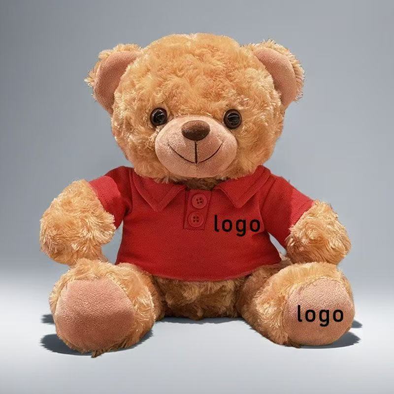 polo rouge-ours marron