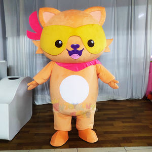 Disfraz de Mascota de Gato Naranja Personalizado, Traje de Personaje de Dibujos Animados Estilo Superhéroe para Adultos, Cabeza de Espuma EVA, para Fiestas de Halloween, Navidad y Eventos - Product Image 1