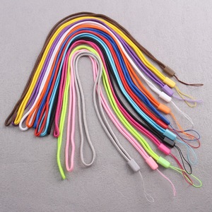 2026 Wholesale NYLON Mobile Phone Lanyard with Embossing Printing Phone Clip & Washable Feature-Simple Round Rope Design
