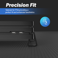 Support horizontal en ABS pour console de jeu PS4, PS4 Slim, PS4 Pro, avec design antidérapant, support de refroidissement, base, support peu encombrant