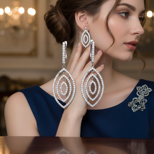Boucles d'oreilles pendantes élégantes en forme d'amande, vente en gros de bijoux turcs faits à la main en argent Sterling 925 pour dames - Product Image 3
