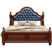 Camas de Madera Estilo Europeo al por Mayor, Camas de Lujo, Juegos de Muebles para Dormitorio, Juego de Muebles para Dormitorio King Size, Juego de Muebles para Dormitorio Matrimonial Americano