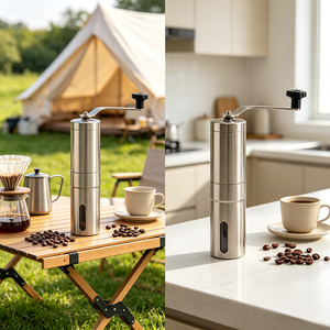 Molinillo de Café Manual de Acero Inoxidable 304 con Logotipo Personalizado, Molinillo de Café Portátil con Muela de Cerámica para Hogar, Oficina, Camping, OEM, OD - Product Image 6