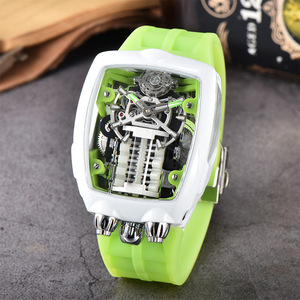 นาฬิกาข้อมือผู้ชาย Jacob ดีไซน์คลาสสิกหรูหราทันสมัย ระบบจักรกล พร้อมฟังก์ชั่นสำรองพลังงาน หน้าปัดกระจก ตัวชี้แบบเข็ม สายไนลอน กันน้ำ 5BAR สไตล์ฮิปฮอป - Product Image 2