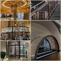 Maille métallique décorative ventilée classique contemporaine, taille personnalisée pour garde-corps d'escalier, décoration de couloir, panneau d'ascenseur