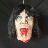Masque d'horreur en latex tendance pour Halloween, costume de cosplay, gilet effrayant, couvre-visage réaliste, taille adulte, vente chaude