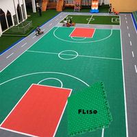 Wasserdichte Mini-Gitter-PP-Verriegelungs-Sportbodenfliesen für Badminton, Tischtennis & Spielplatznutzung
