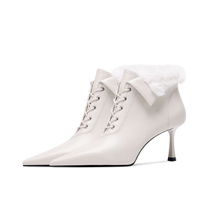 יצרן מגפי עור מותאם אישית לנשים, <span class=keywords><strong>2026</strong></span> סגנון חדש, אלגנטי ורב-תכליתי, שועלים פרווה נשים קרסול - Product Image 3