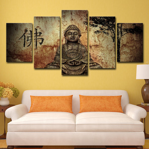 Vente en gros d'art mural bouddha <span class=keywords><strong>zen</strong></span> peinture de décoration religion thaïlandaise bouddha toile d'art mural <span class=keywords><strong>pour</strong></span> salon <span class=keywords><strong>chambre</strong></span> peinture de décoration - Product Image 3