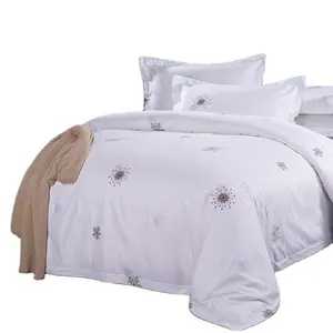 Di buona qualità in cotone 400TC eco-friendly solido europeo e stile americano di qualsiasi dimensione <span class=keywords><strong>biancheria</strong></span> da <span class=keywords><strong>letto</strong></span> per Hotel - Product Image 1