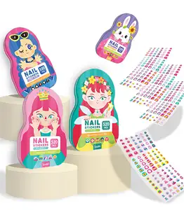安全指甲贴纸指甲贴防水可拆卸贴纸女童装饰玩具