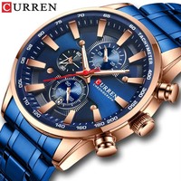 Jam Tangan Pria CURREN 8351 Baru, 6 Jarum, Quartz, Bisnis, Mewah, Baja Anti Karat, Kalender, untuk Pria, Reloj