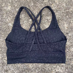 Reggiseno Sportivo da Donna con Supporto Elevato, Spalline Incrociate, Imbottitura Antiurto, Colore Unico, per <span class=keywords><strong>Fitness</strong></span> - Product Image 6