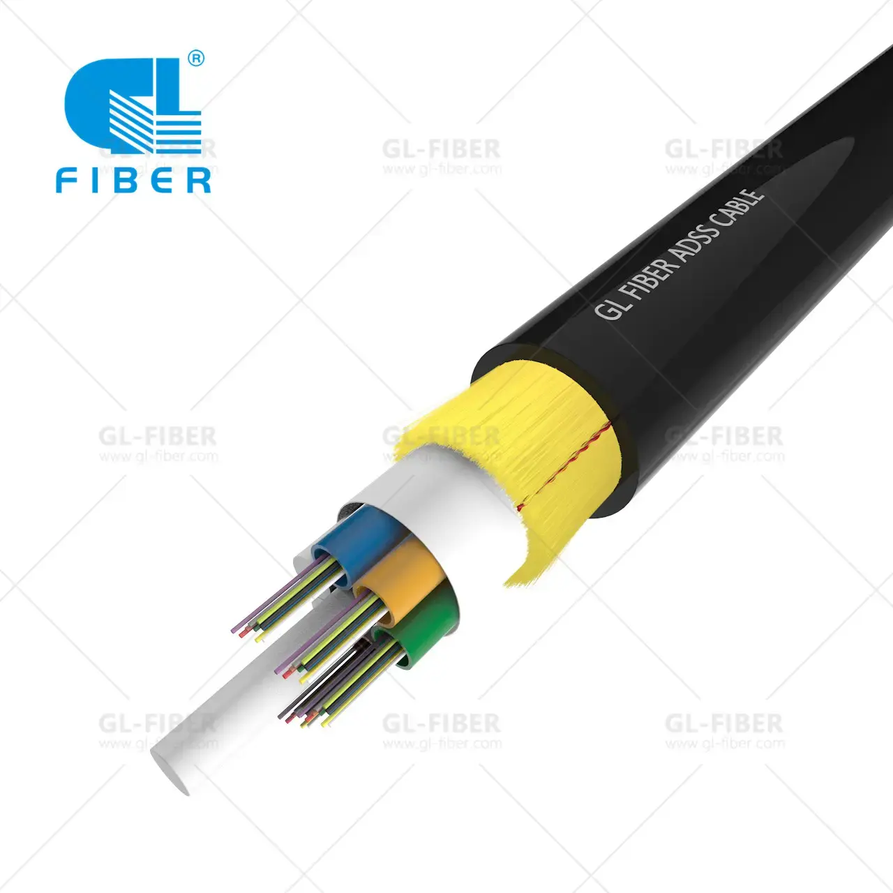 Cabo de fibra óptica para antena externa 6/12/24/36/48/96/144 núcleos, cabo de fibra óptica de comunicação para 80m 100m 120m 200m de vão