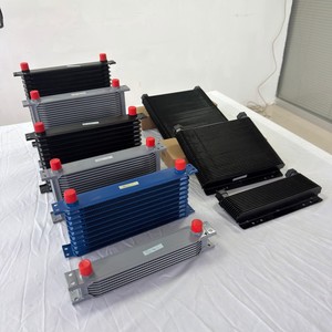 JSY - Radiador de Placas de Aluminio AN10 para Enfriador de Aceite, Estilo Japonés o <span class=keywords><strong>Europeo</strong></span>, Universal, para Enfriamiento del Motor, Intercambiador de Calor - Product Image 5