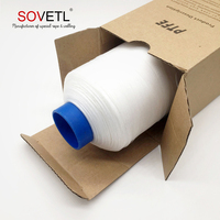 Benang jahit PTFE benang jahit isolasi listrik antipenuaan PTFE Anti lengket lubrikasi tinggi benang jahit