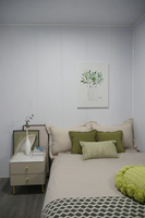 Maison conteneur personnalisée de 20 pieds avec cuisine, salle de bain, 2 chambres, toit plat, extensible, préfabriquée, modulaire