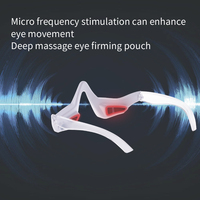 Lunettes de massage pour les yeux avec thérapie par lumière rouge pour réduire les cernes, les poches sous les yeux et les gonflements, avec micro-courant