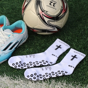 Kaos Kaki Grip Sepak Bola Bordir Anti-Selip Non-Slip Sport Grip Socks Football yang Dapat Disesuaikan - Product Image 5