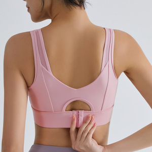 Sujetador Deportivo de Alta Sujeción y Absorción de Impactos para Mujer, Talla Grande, con Diseño de Control Lateral Incorporado, 100% Nailon, para Correr y Yoga - WX120 - Product Image 4