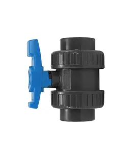 Hot Sale PVC Double Union Ball Valve General Application For All Sizes Customizable OEM ODM Support