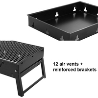 Meilleure vente, pique-nique Camping Barbecue grilles cuisinière pliante Table d'extérieur Barbecue en acier Barbecue charbon grille