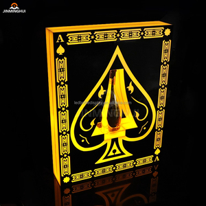 Bar hộp đêm tỏa sáng bảng hiệu phát sáng đầy màu sắc Poker ACE LED chai hiển thị hình chữ nhật cho dịch vụ VIP - Product Image 3
