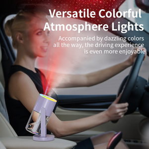 Mini Ultraschall Auto Luftbe feuchter Diffusor USB Luft rotierendes Aroma Ätherisches Öl Aroma therapie 7 Farbe LED Nebel Sprüh gerät Luftbe feuchter - Product Image 6