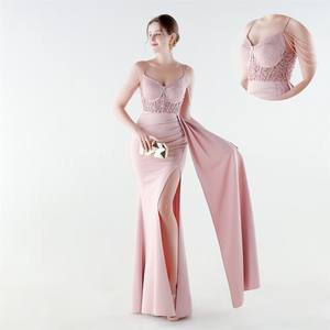 <span class=keywords><strong>Robe</strong></span> <span class=keywords><strong>de</strong></span> soirée sirène 2026 à fines bretelles, fente haute, ornée <span class=keywords><strong>de</strong></span> perles, taille cintrée et lacets, idéale pour les mariages, banquets et soirées <span class=keywords><strong>de</strong></span> luxe élégantes - Product Image 1