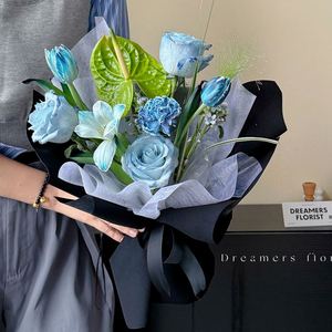 Nouveau papier d'emballage en velours de cygne personnalisable, papier artisanal épais en rouleau pour l'emballage des fleuristes - Product Image 5