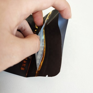 Biểu tượng tùy chỉnh đứng lên Zip khóa childproof Matte đen nắp kéo mùi bằng chứng Ziplock túi với cửa sổ rõ ràng - Product Image 3