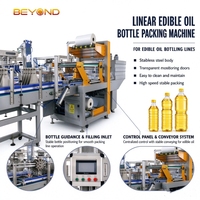 Machine d'emballage rétractable linéaire haute vitesse pour bouteilles d'huile alimentaire, ligne d'emballage pour la cuisine
