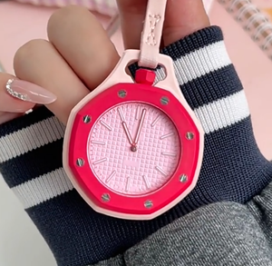 Reloj de Bolsillo Biocerámico de 8 Colores con Cordón de Cuero, Colgante de Moda, Reloj de Cuarzo para APS - Product Image 1