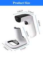 Escáner de Códigos de Barras Inalámbrico BT 2D 1D QR, Conexión 3 en 1, Soporte Gratuito, Compatible con 2D/QR para Puntos de Venta y Comercio Minorista