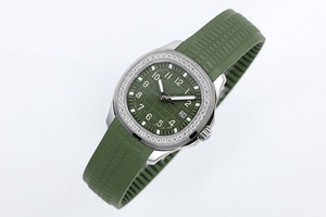 ZF นาฬิกาควอตซ์สำหรับผู้หญิงสายรัดข้อมือยางสีเขียว5267การเคลื่อนไหวของ250SC - Product Image 2