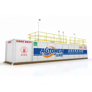 Explosion-proof Portable carbon stahl Filling Skid Station für 20 und 40 Feet Containers mit lagerung tank Fuel dispenser