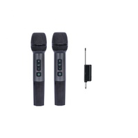 M1-188U Microphone sans fil rechargeable double micro dynamique portable pour karaoké réunion fête église DJ KTV ensemble