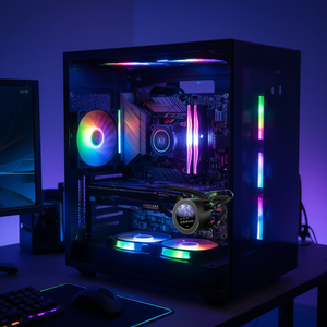 Coolmoon <b>Water</b> <b>Cooler</b> 120 Mm Aio With Argb <b>Fans</b> For Computer Enthusiast - Product Image 2