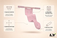 Sangle de yoga multifonctionnelle 51x80cm, bande en tissu amovible et lavable, étireur de jambes portable pour Pilates et entraînement de danse