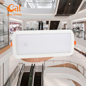 3 giờ sao lưu lõm Gắn Đèn LED khẩn cấp nhựa CE trắng 90 Lithium-ion khẩn cấp ánh sáng có thể sạc lại nhựa 3 năm 2 giây - Product Image 1