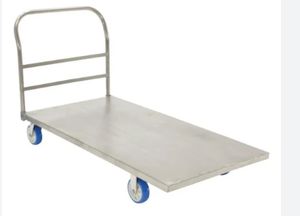 รถเข็นและรถเข็นเหล็กสำหรับงานหนัก450-900กก. ออกแบบด้วยแพลตฟอร์มพับได้สี่ล้อสำหรับคลังสินค้าและการจัดเก็บ - Product Image 6