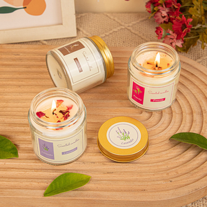 Bougie parfumée créative en cire de soja à l'huile essentielle d'aromathérapie dans un bocal en verre transparent, bougie parfumée, coffret cadeau - Product Image 3