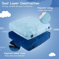 Tender Playful OEM Custom Blue 57X57 Sensory Crash Pad avec blocs de mousse et housse en velours lavable pour enfants